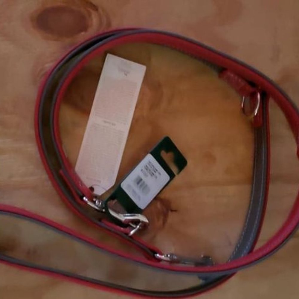 HUNTER Canadian Elk Leather Adjustable Dog Lead, 20/200, Chilli/Mocha